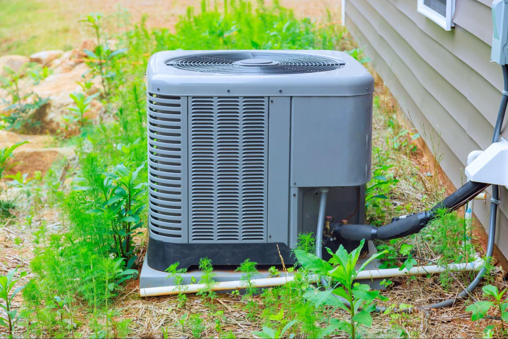 Residential AC unit outdoors.